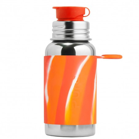 Pura nerezová fľaša so športovým uzáverom 550ml - PURA Oranžová/biela