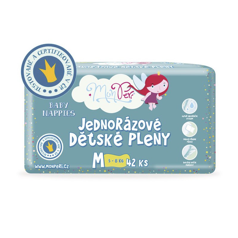Jednorázové eko plienky M -42ks - MonPeri Jednorázové eko plienky M -42ks - MonPeri