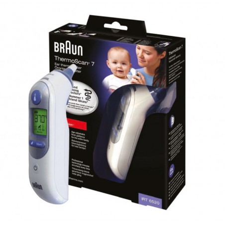 BRAUN ThermoScan 7 IRT6520 ušný teplomer so systémom "AGE Precision", biely