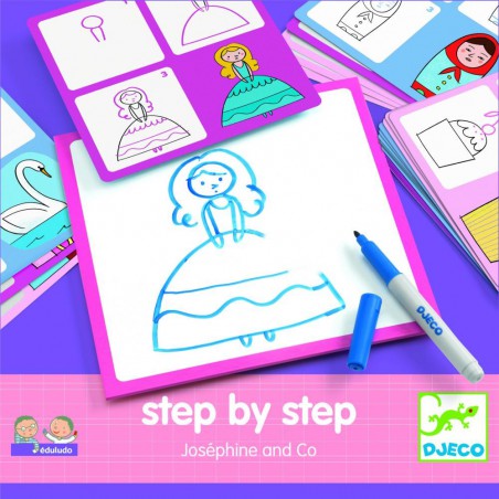Djeco - Eduludo Kreslenie krok za krokom Princezničky