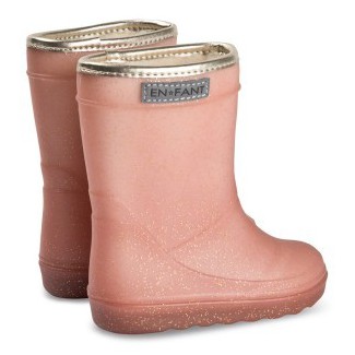En Fant - Metallic rose termo čižmy s ovčím rúnom