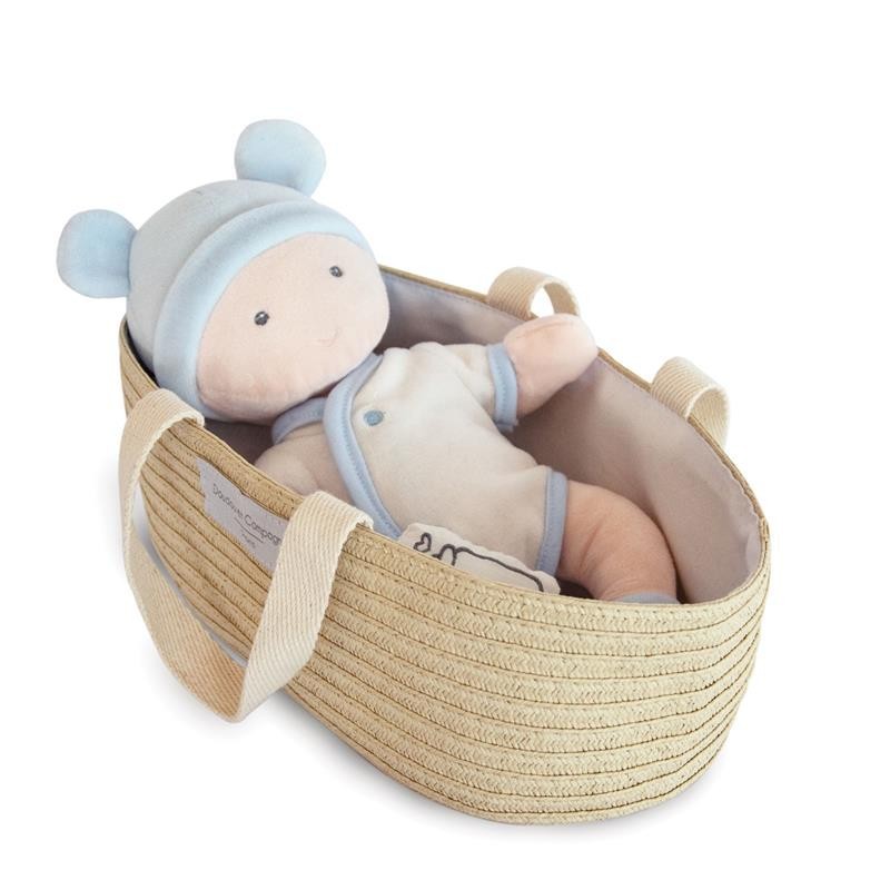 Bábätko v košíku rôzne farby - Doudou et Compagnie Bábätko v košíku rôzne farby - Doudou et Compagnie