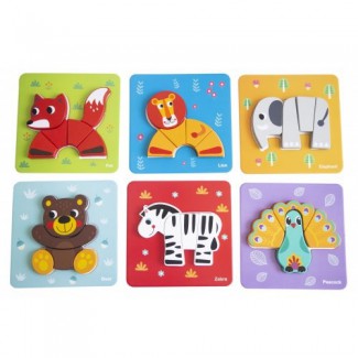 Tooky Toys - moje prvé puzzle zvieratá set 6ks 