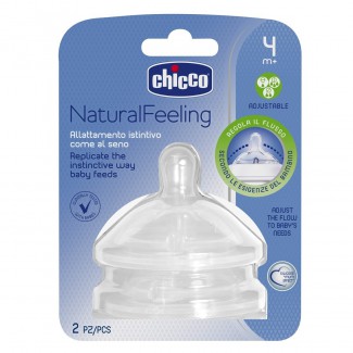 Cumlík na fľašu Natural Feeling silikón 2ks - CHICCO