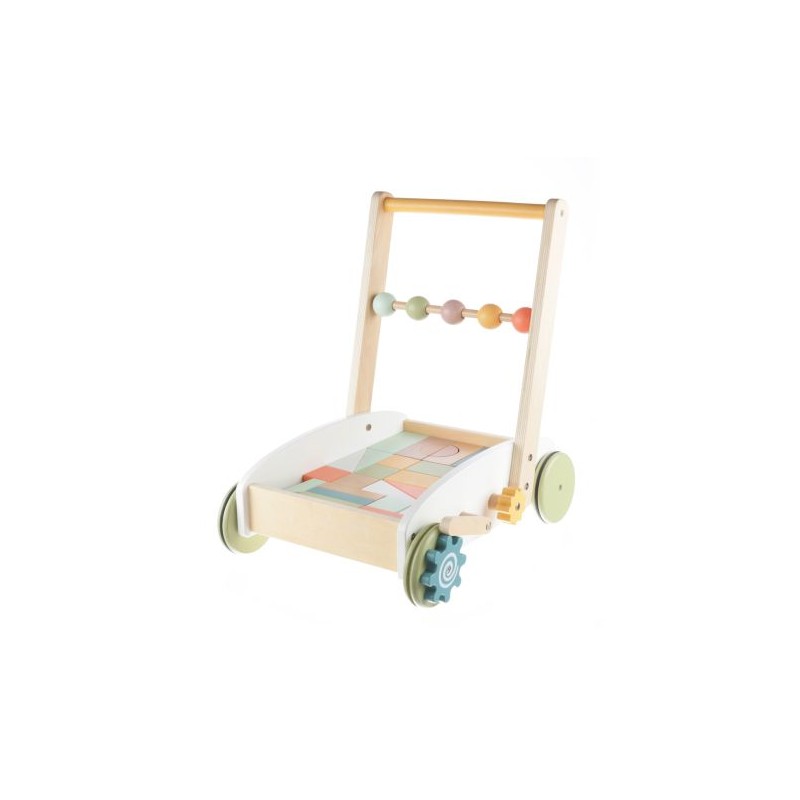Drevený vozík s kockami - ZOPA