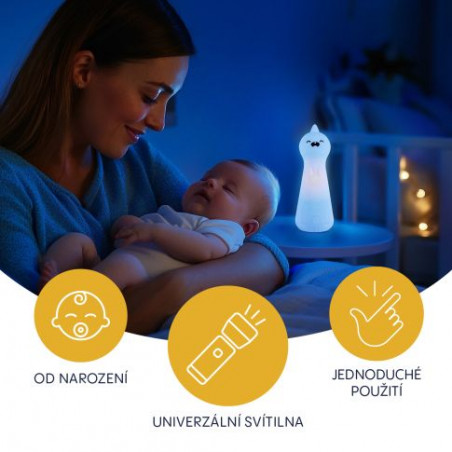 Silikónové nočné svetlo LED s baterkou - ZOPA