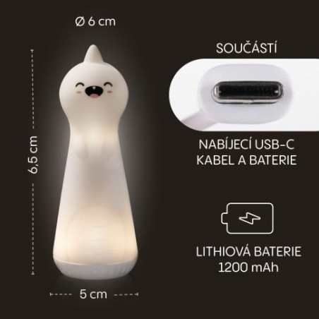 Silikónové nočné svetlo LED s baterkou - ZOPA