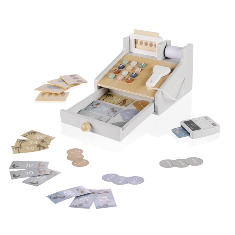 Drevená pokladničná sada