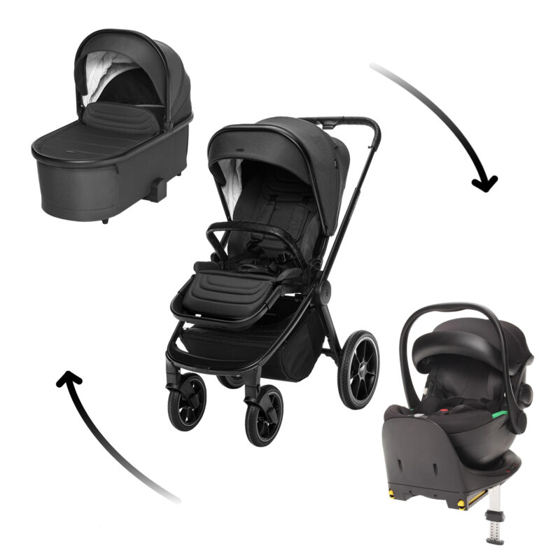 Set kočík Move Cross 3 + hlboká korba Move XL 3 + autosedačka XM podľa vlastného výberu + báza