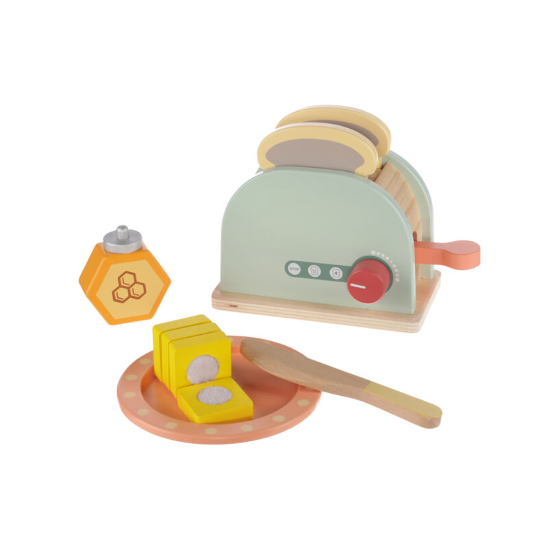 Dřevěný toaster set