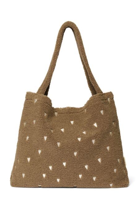 STUDIO NOOS - Teddy Hearts MOM BAG | Brown Hearts
