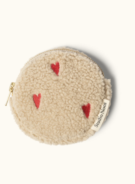 STUDIO NOOS - Teddy Hearts WALLET - PEŇAŽENKA | Ecru Hearts