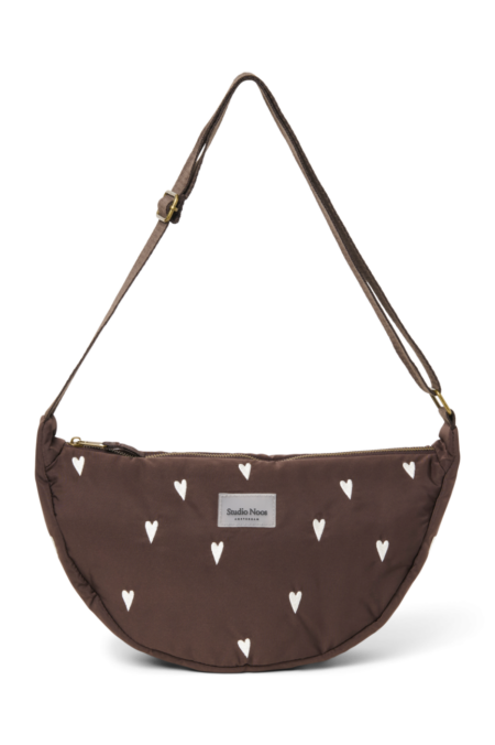 STUDIO NOOS - Puffy FANNY PACK kabelka | Brown Hearts