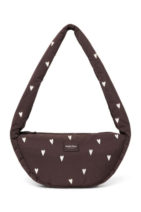 STUDIO NOOS - Puffy Mini Cross Body Bag | Brown Hearts