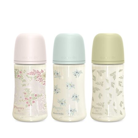SUAVINEX | Dojčenská fľaša POETRY 270ml FYZIOL PRŮTOK M