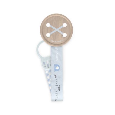 SUAVINEX | Klip na cumlík so stuhou WILD & FREE - modrý