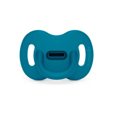 SUAVINEX | CUMLÍK fyziologický SILIKON 6-18m SX PRO - COLOUR ESSENCE - petrolejové