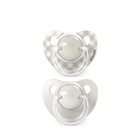 SUAVINEX | Cumlík anatomický silikon 0/6m 2 ks WILD & FREE - krémový