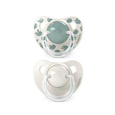 SUAVINEX | Cumlík anatomický silikon 6/18 m 2 ks BIRDIES - zelený