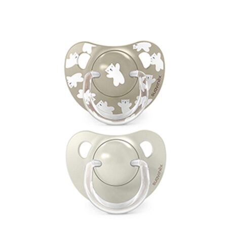 SUAVINEX | Cumlík anatomický silikon +18 m 2 ks WILD & FREE - krémový