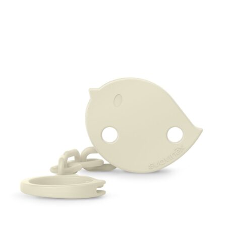 SUAVINEX | Klip na cumlík BIRDIES - krémový