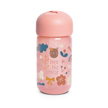 SUAVINEX | Fľaštička so slamkou FOREST - ružová