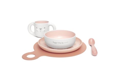 SUAVINEX | Jedálenský set HYGGE +6 m - ružová