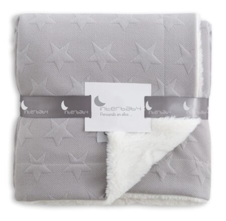 INTERBABY | Deka HVIEZDIČKY & BARÁNOK - SIVÁ
