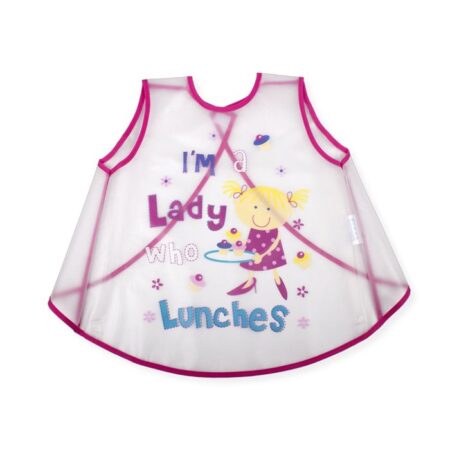 INTERBABY | Podbradník BEZ RUKÁVOV 28x46 cm - ružový