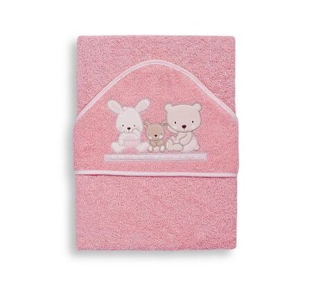 INTERBABY | Osuška froté LOVE - RUŽOVÁ