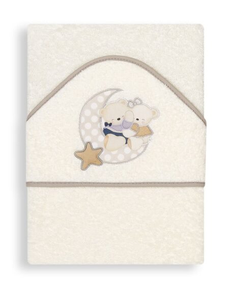 INTERBABY| Osuška froté MACKO S MESIACOM - KRÉMOVÁ