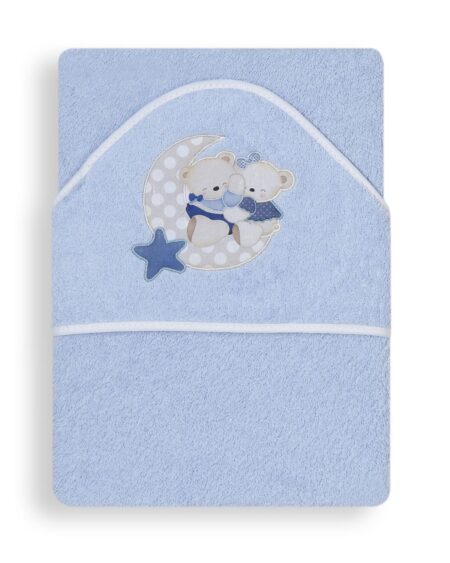 INTERBABY | Osuška froté MACKO S MESIACOM - MODRÁ