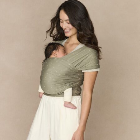 ERGOBABY | ŠÁTEK/Aura Sustainably Sourced KNIT Baby Wrap - Olive Diamonds