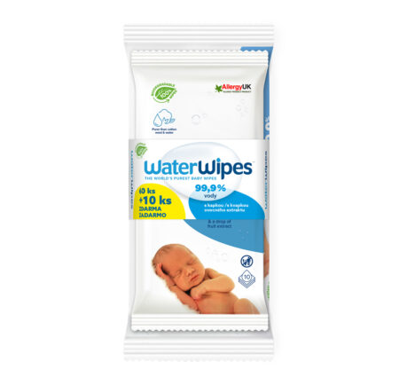 WATERWIPES 100% BIO odbúrateľné obrúsky 60+10