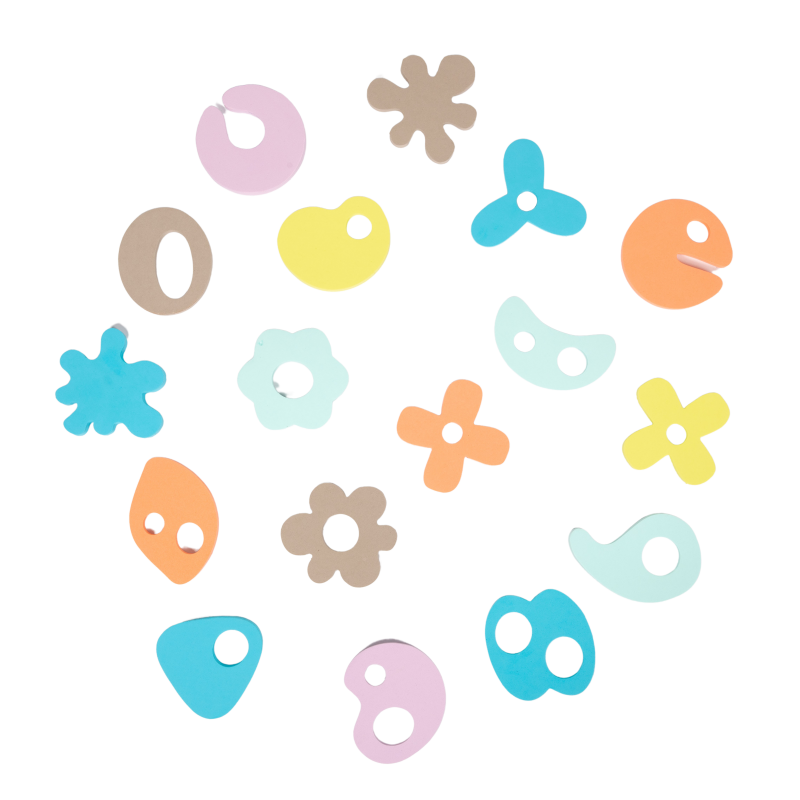 Penové hračky do vane TVARY 36ks