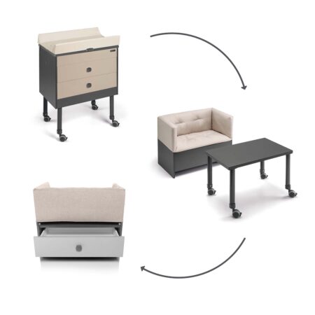 Prebaľovací komoda GROWI 2IN1