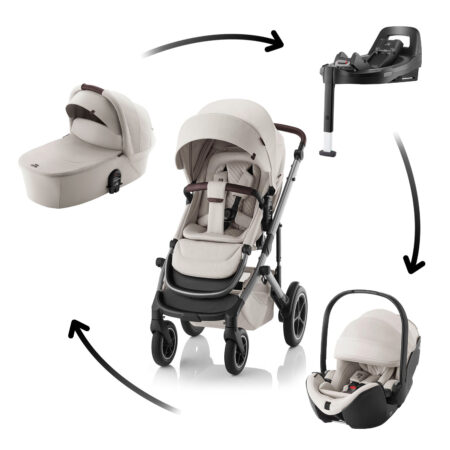 Set kočík Smile 5Z + hlboká korba + autosedačka Baby-Safe PRO + Vario Base 5Z Lux