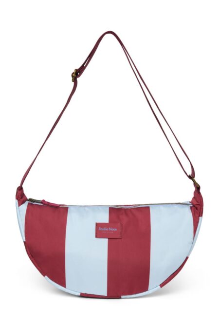 STUDIO NOOS - Bold Stripe Adult FANNY kabelka | Bordeaux/Lignt Blue