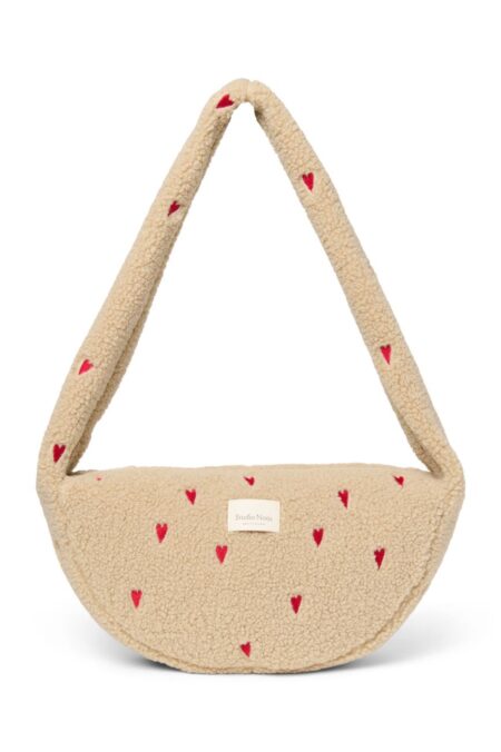 STUDIO NOOS - Teddy Mini Cross Body Bag | Ecru Hearts