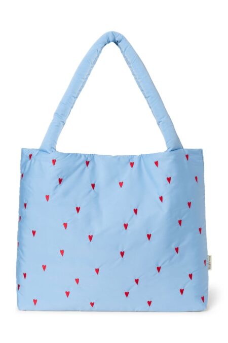 STUDIO NOOS - Puffy MOM BAG | Light Blue Hearts