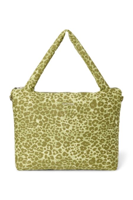 STUDIO NOOS - Cotton DIAPER BAG - prebaľovacia taška | Green Leopard