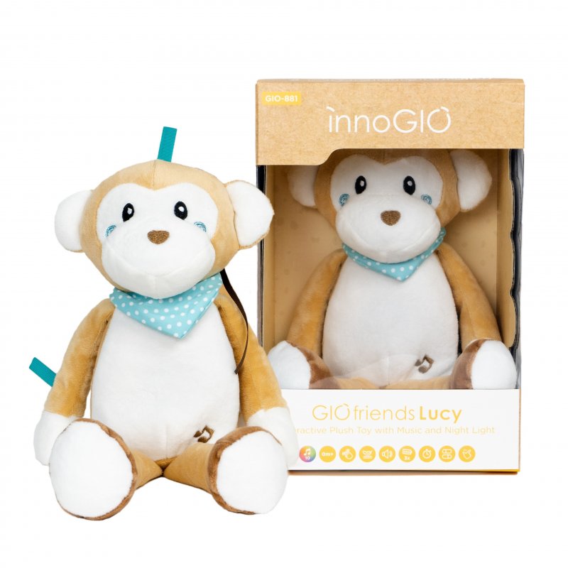 Interaktívna plyšová hračka s melódiami a svetlom GIOfriends