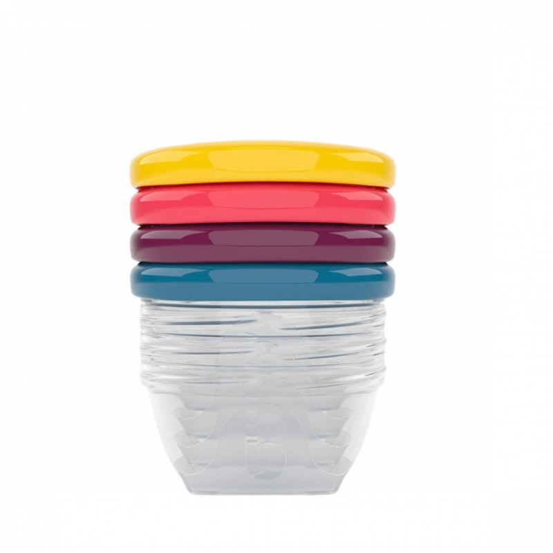 Misky s viečkami 120ml sada 4ks