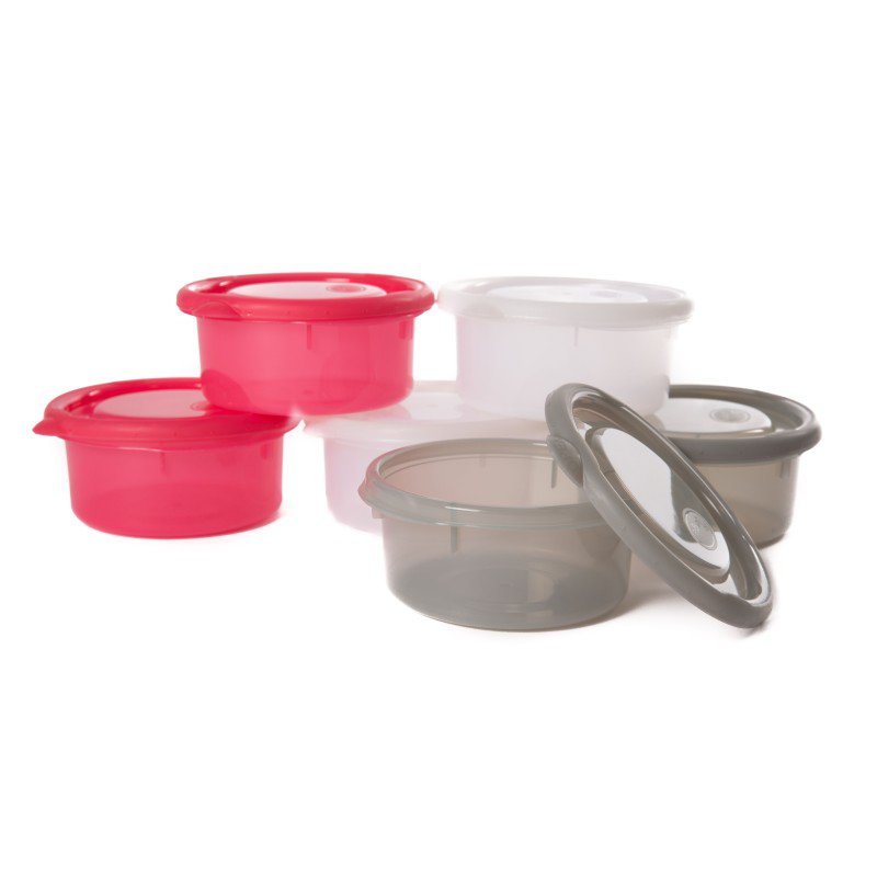 Misky s viečkami Bowls Pink/White/Grey 300ml