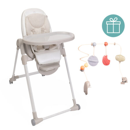CHICCO Stolička jedálenská Polly Armonia - Mother Pearl