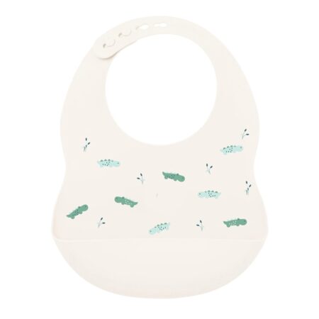 NATTOU Podbradník silikónový so zapínaním biely bez