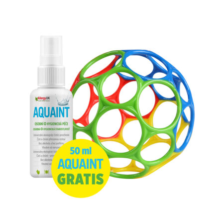 OBALL Hračka Oball Classic 10 cm mix farieb 0m+AQUAINT 100% ekologická čistiaca voda 50