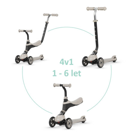 QPLAY Kolobežka Sema Beige, 5 v 1