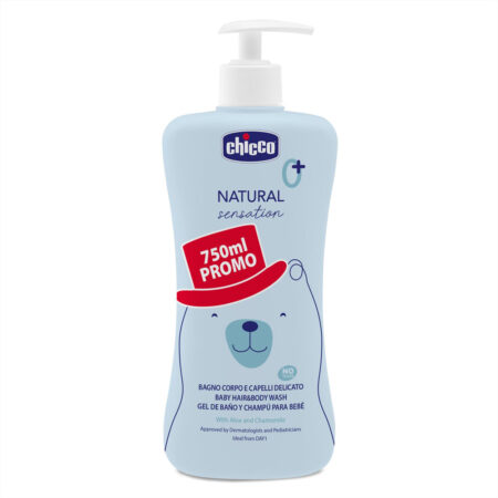 CHICCO Šampón na vlasy a telo Natural Sensation s aloe a kamilkou 750 ml,