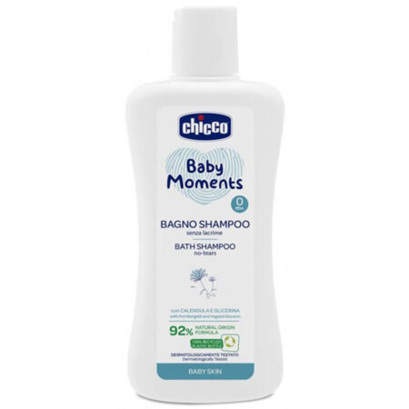 CHICCO Spchový gél 2v1 na vlasy a telo Baby Moments 200 ml,